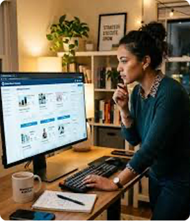 Creator reviewing dashboard